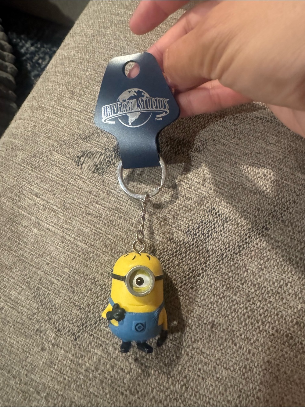 New Despicable ME Universal Studios Parks Keychain Minion Bob PVC Figure Charm